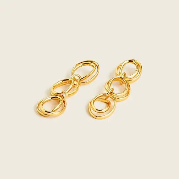 ✨ NEW J.Crew Multi Hoop Oval Classic Drop Dangle Earrings ✨ - Picture 1 of 6